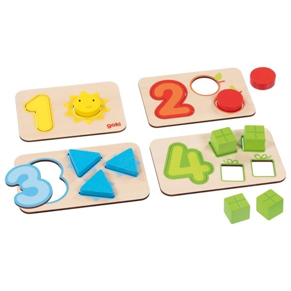 Wooden Shape & Number Inset Puzzle - Vue 3