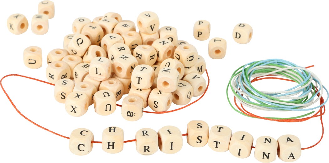 Wooden Alphabet Letter Beads Set - 300 Pieces - Vue 4