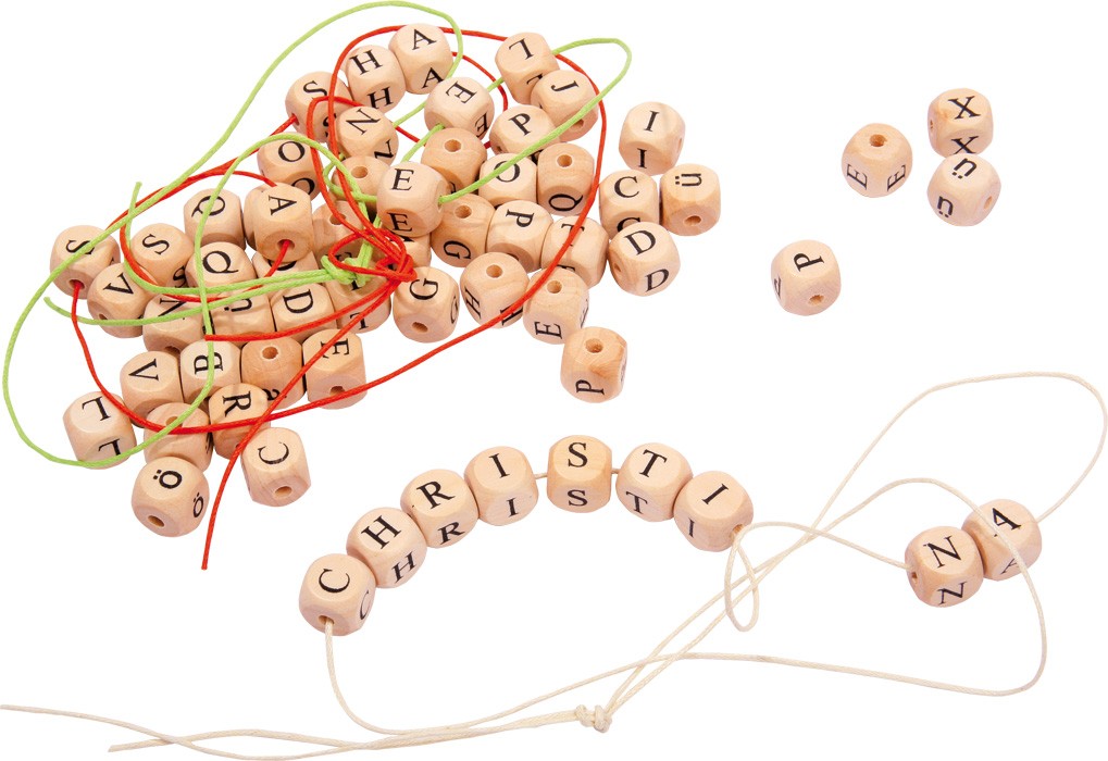 Wooden Alphabet Letter Beads Set - 300 Pieces - Vue 5