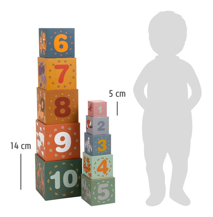 Safari Animals Stacking Wooden Blocks Tower - Vue 9