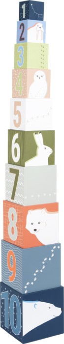 Polar Ice Floe Stacking Wooden Blocks Tower