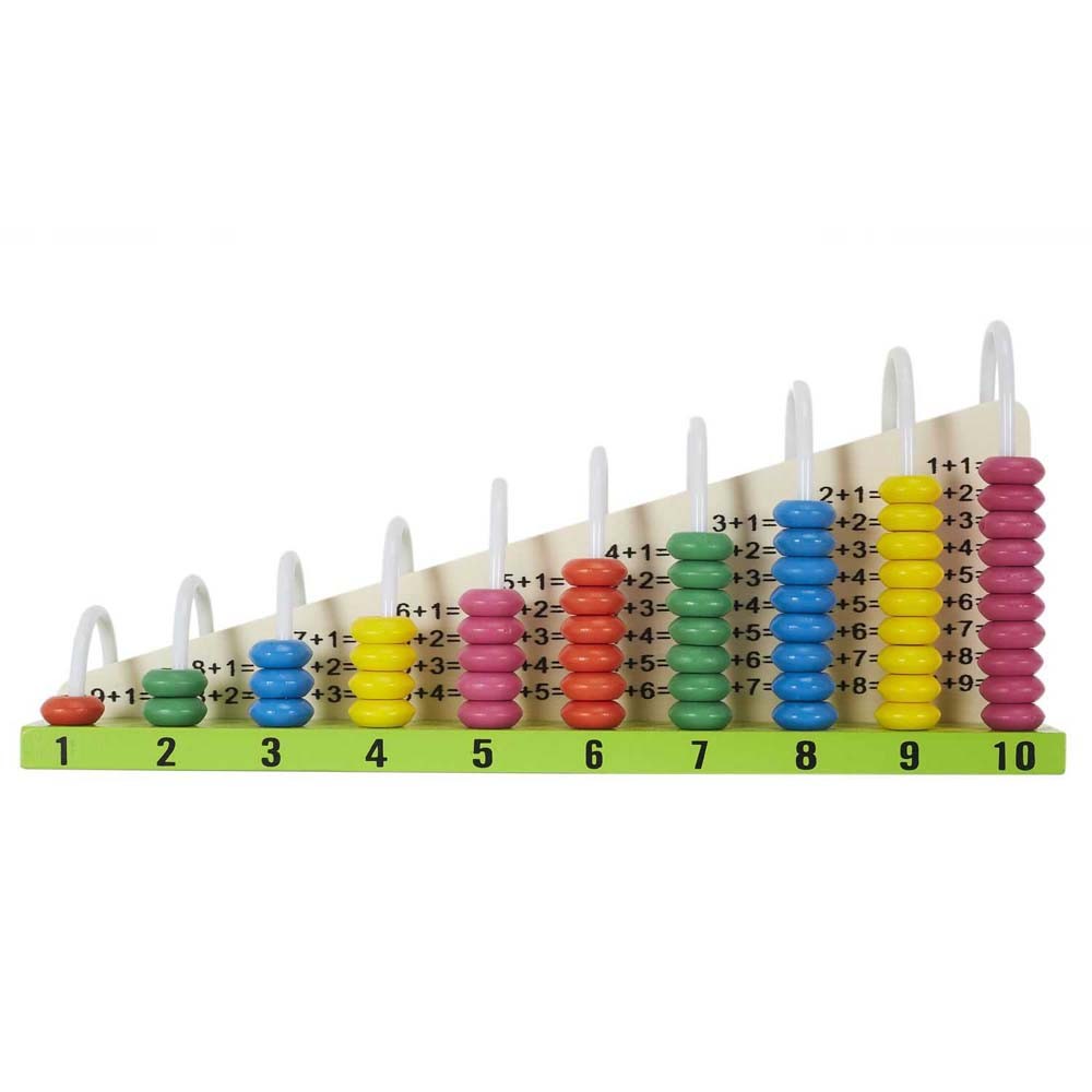 Boulier horizontal d'addition et de soustraction, jeu montessori en bois massif