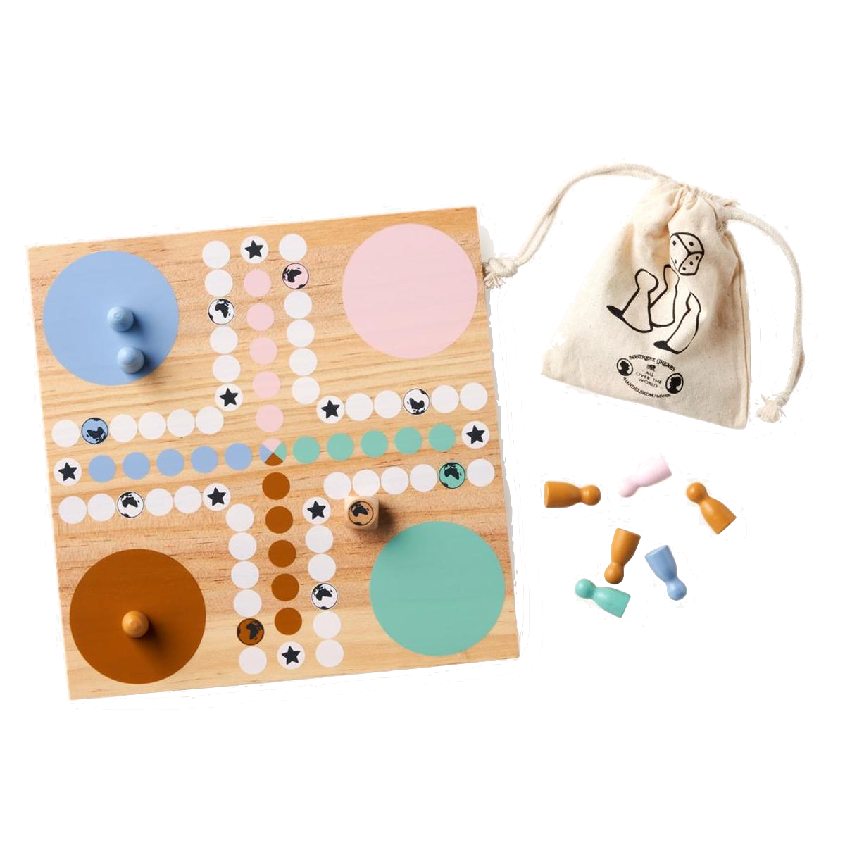 Scandinavian Ludo Traditional Wooden Board Game