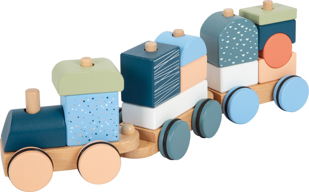 Polar Ice Floe Wooden Push-Along Train Toy