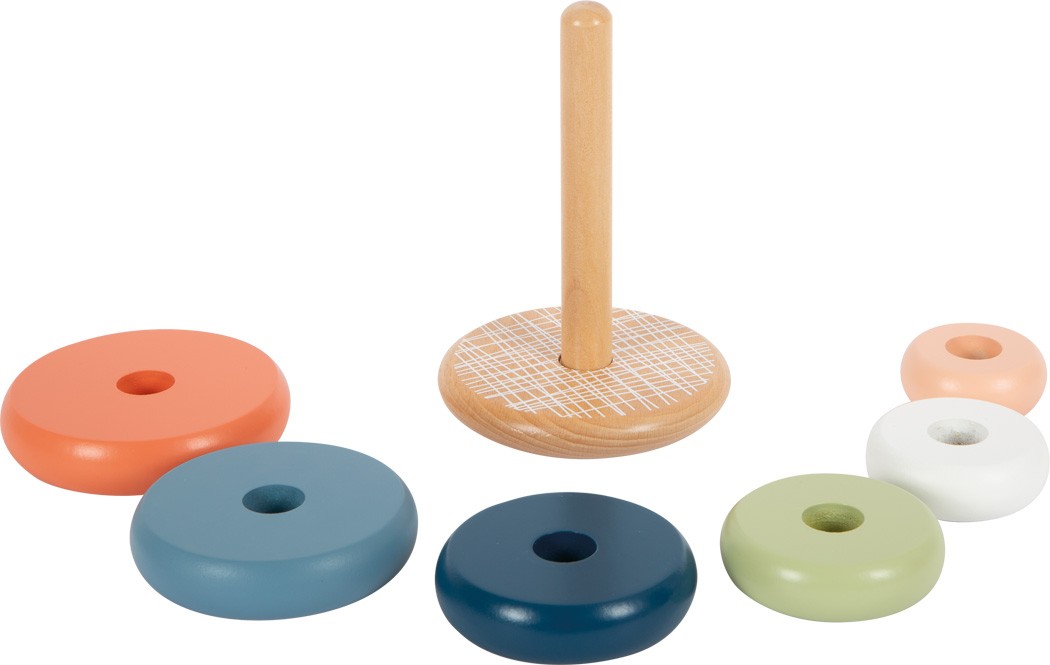 Arctic Ice Floe Wooden Stacking Rings Toy - Vue 6