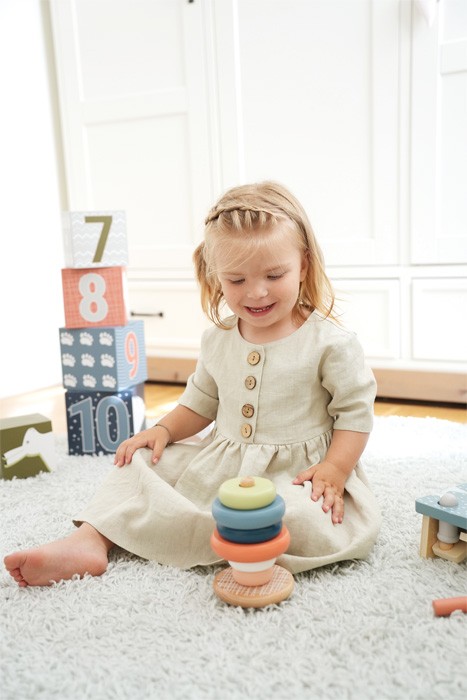 Arctic Ice Floe Wooden Stacking Rings Toy - Vue 4