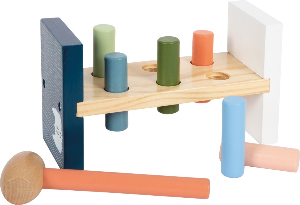 Arctic Ice Floe Wooden Hammer Bench Toy - Vue 8