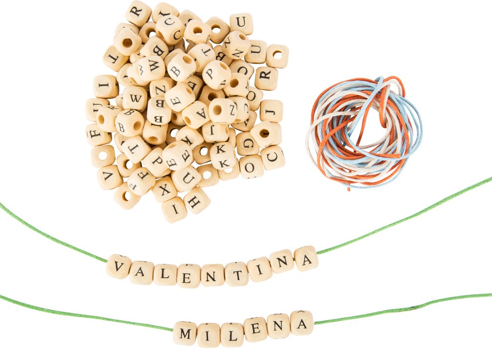 Wooden Alphabet Letter Beads Set - 300 Pieces - Vue 2