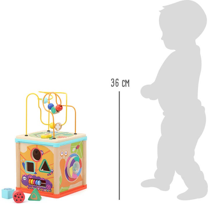 Garden Minibeasts Wooden Sensory Motor Skills Cube - Vue 4