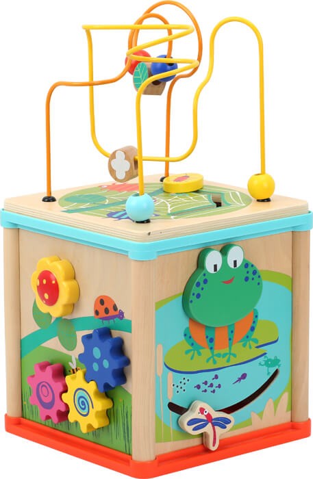 Garden Minibeasts Wooden Sensory Motor Skills Cube - Vue 3