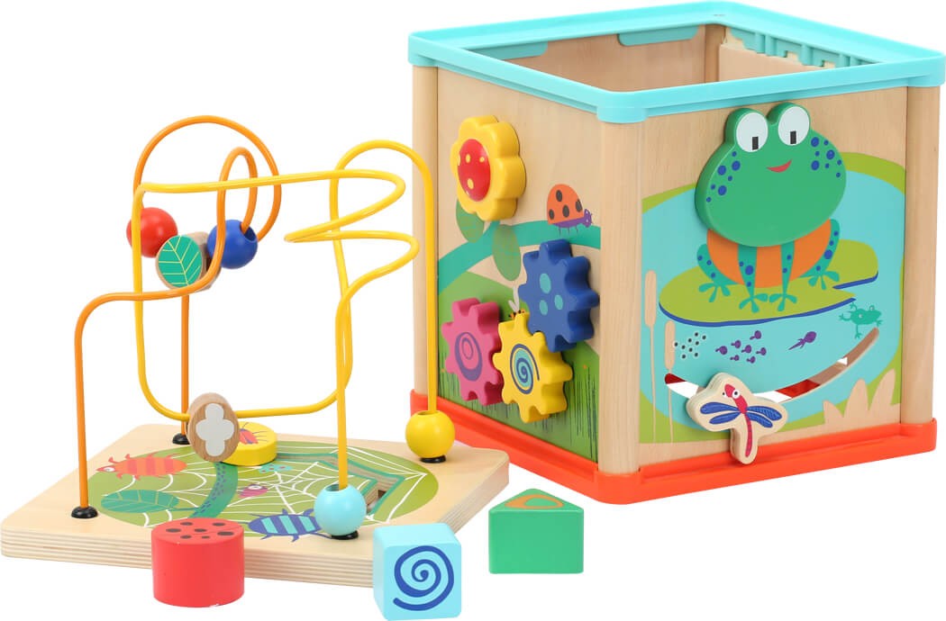 Garden Minibeasts Wooden Sensory Motor Skills Cube - Vue 2