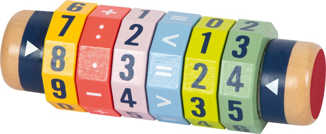 Wooden Cylinder Revolving Maths & Calculation Roller - Vue 4