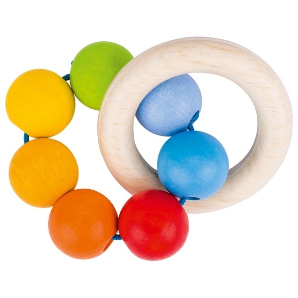 Double Ring Wooden Baby Grasping & Rattle Beads