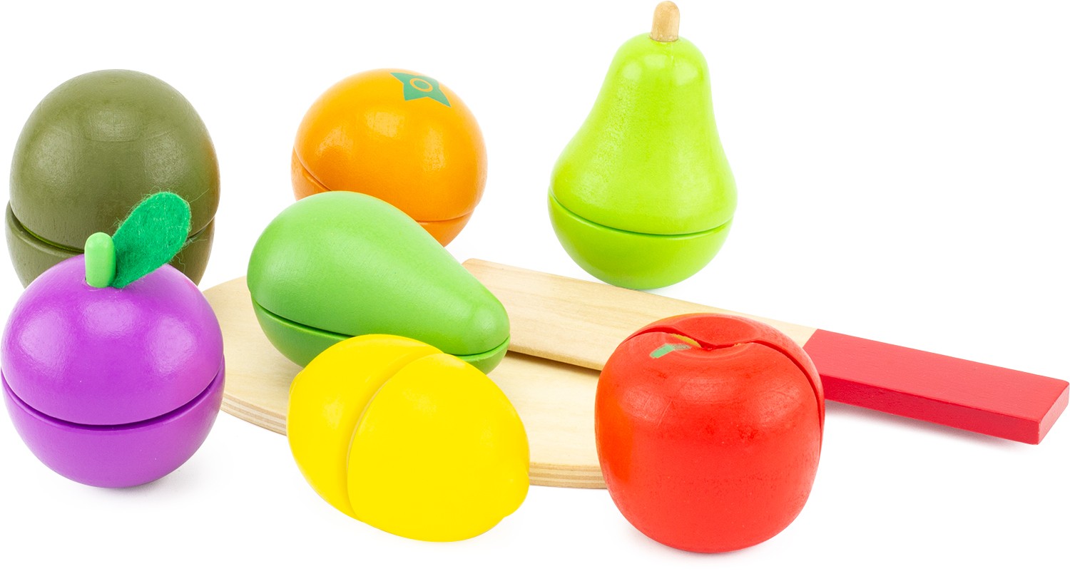 Montessori Wooden Slice & Cut Fruit Set - Vue 2