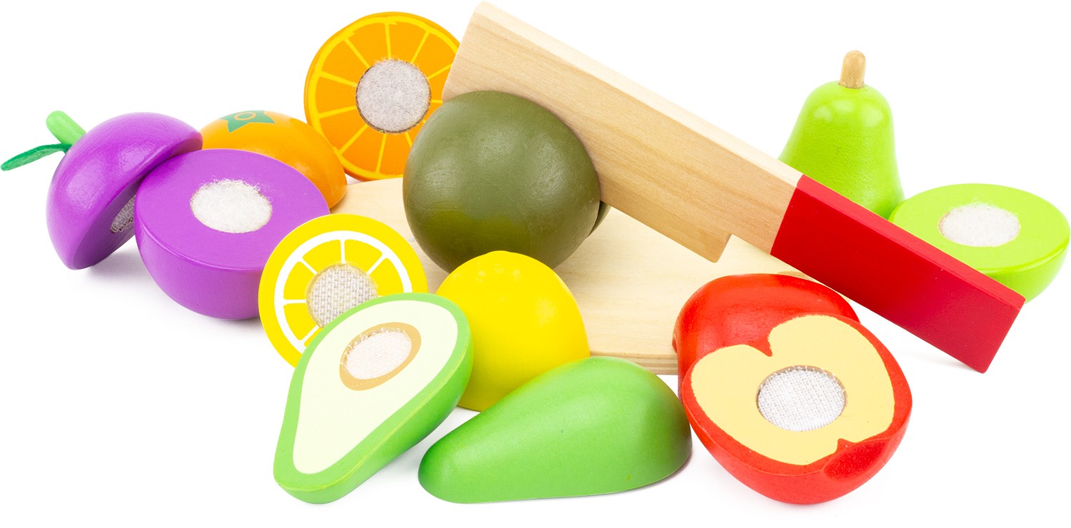 Montessori Wooden Slice & Cut Fruit Set - Vue 3
