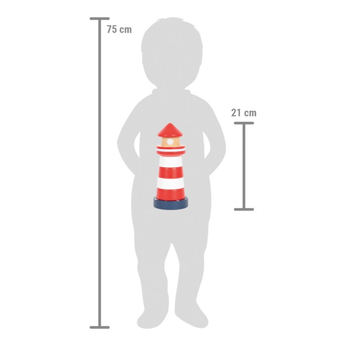 Wooden Lighthouse Stacking Rings Toy - Vue 9