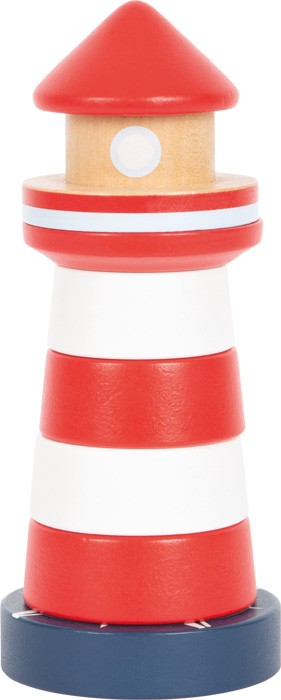 Wooden Lighthouse Stacking Rings Toy