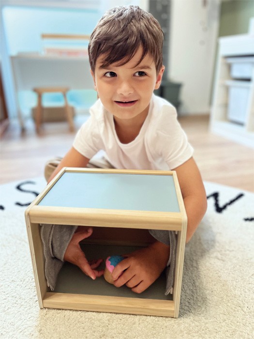 Montessori Tactile Mystery Box & Texture Touch Feeler - Vue 2