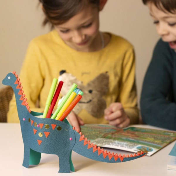 Wooden Dinosaur Desk Pencil Pot DIY Craft Kit
