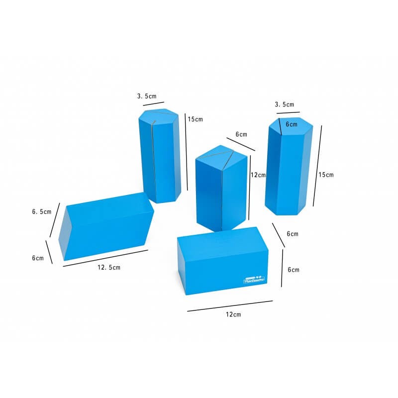 Montessori Geometric Fraction Blocks & Solids Set - Vue 4