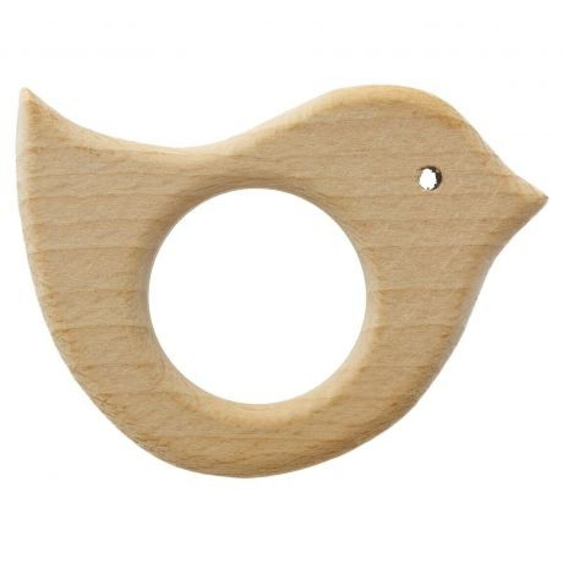Beech Wood Animal Teething Ring - Vue 4