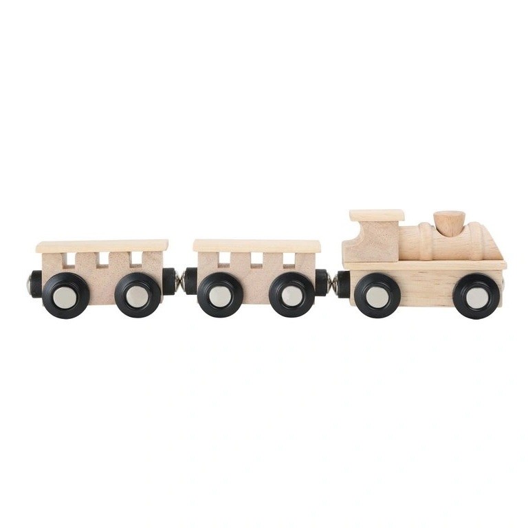 Modular Natural Wooden Magnetic Train Set - Vue 3
