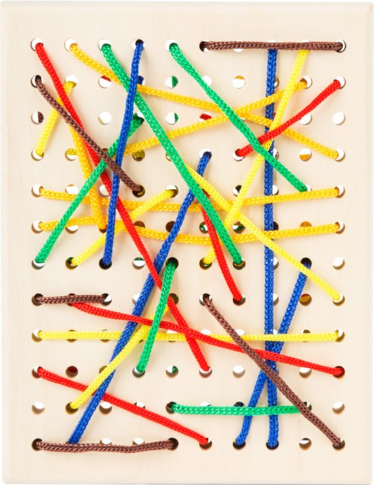 Montessori Wooden Lacing Board Set - Vue 2