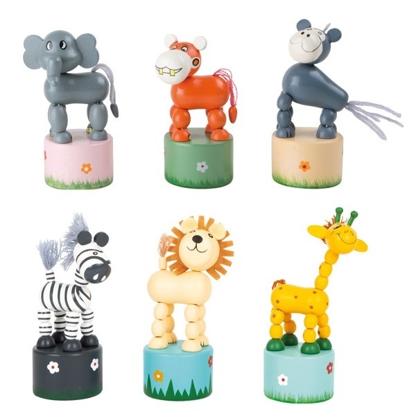 Savannah Animals Wakouwa Wooden Push Toy - Vue 2