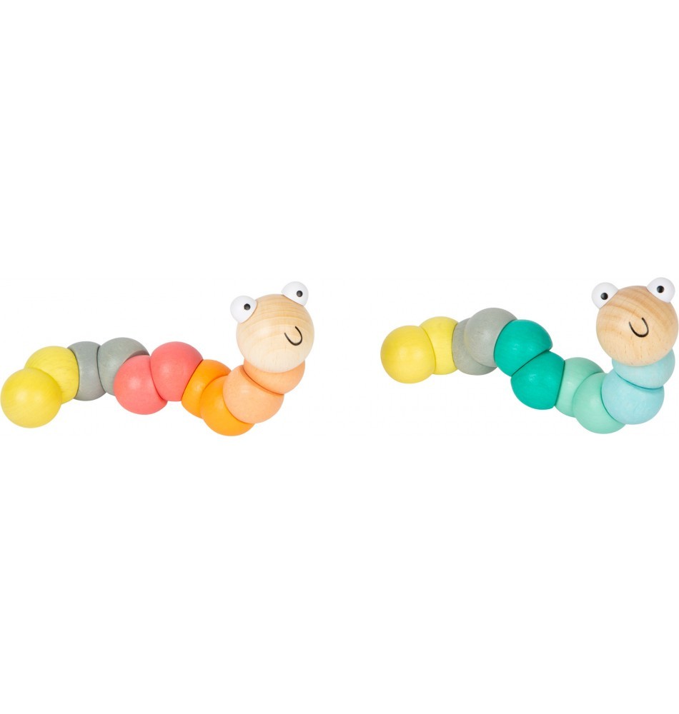 Wooden Flexible Grasping Rattle - Articulated Toy - Vue 17