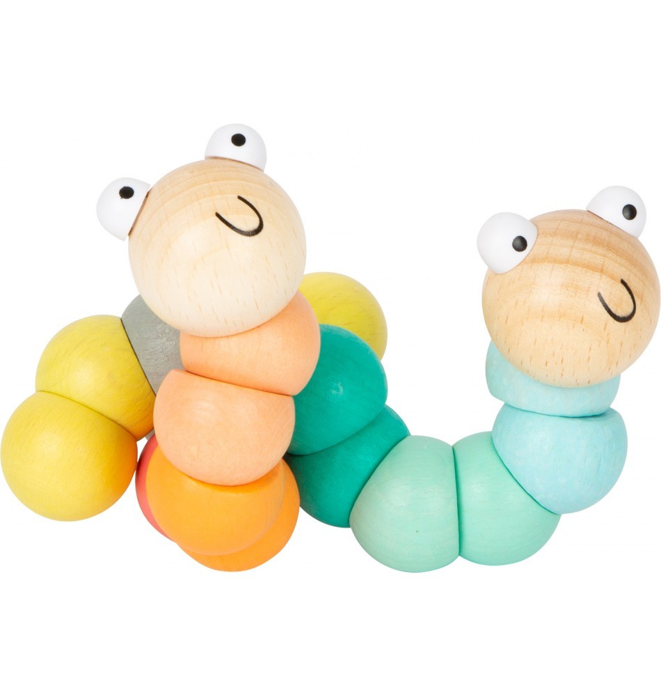 Wooden Flexible Grasping Rattle - Articulated Toy - Vue 15