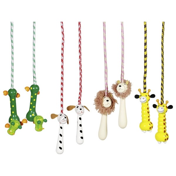 Wooden Animal Handle Children's Skipping Rope - Vue 2