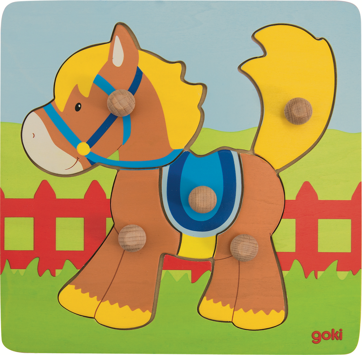 Wooden Baby Horse Inset Puzzle - 5 Chunky Pieces