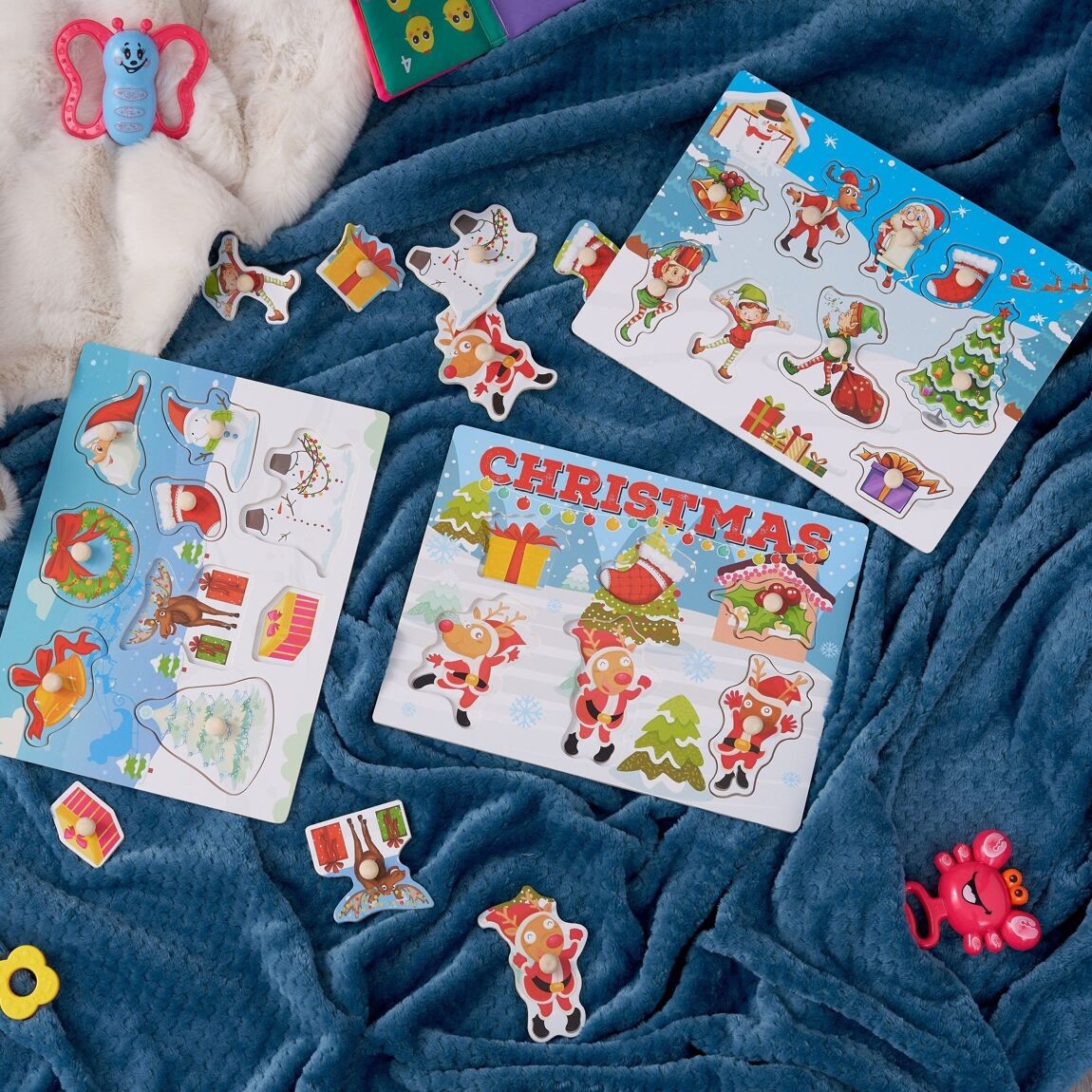 Wooden Christmas Peg Puzzles Set - Vue 6