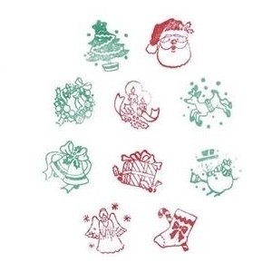 Sello de Navidad en Madera con Tinta - Vue 2