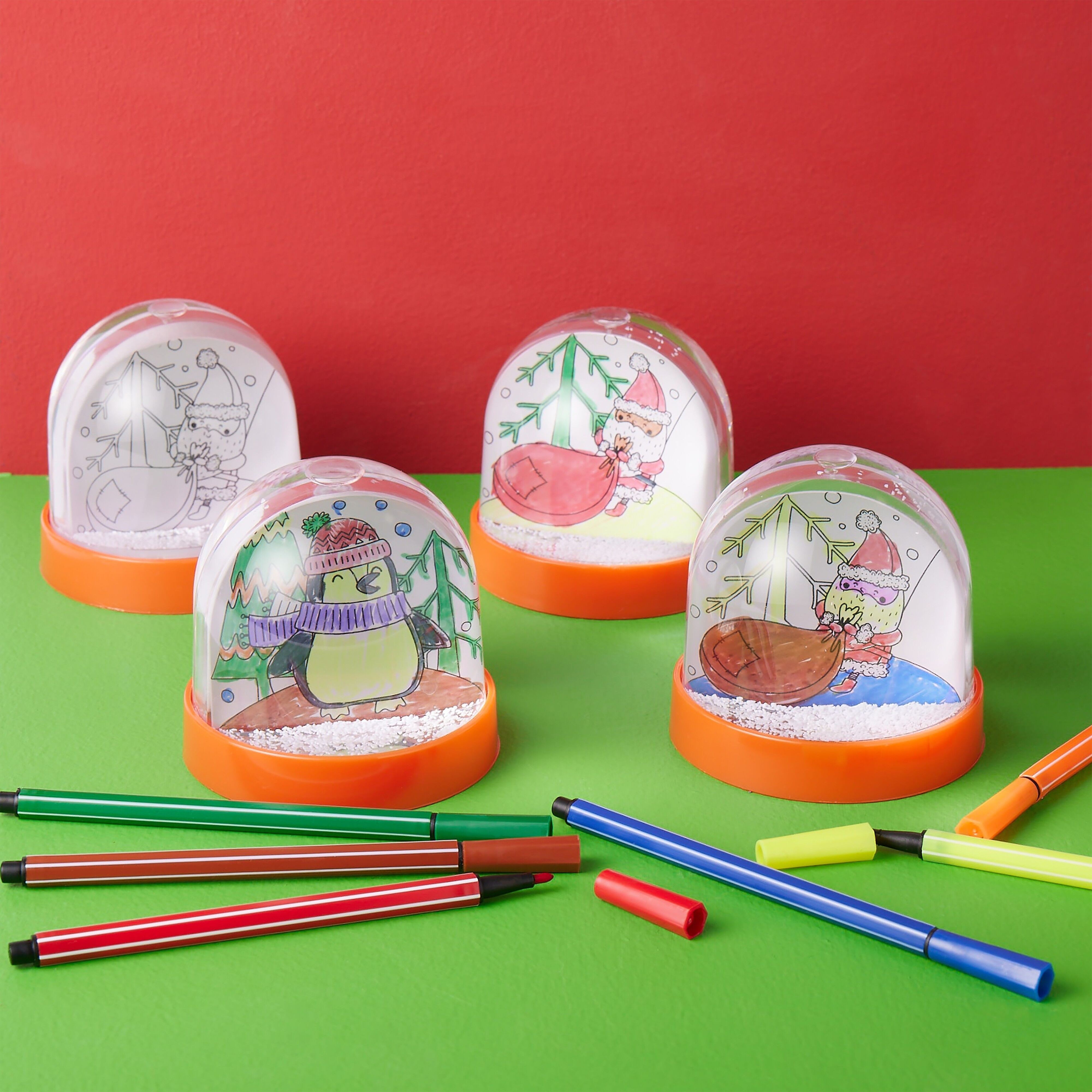 DIY Children's Christmas Snow Globes Kit - Pack of 4 - Vue 3