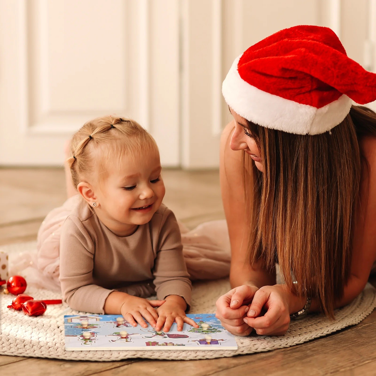Wooden Christmas Peg Puzzles Set - Vue 4