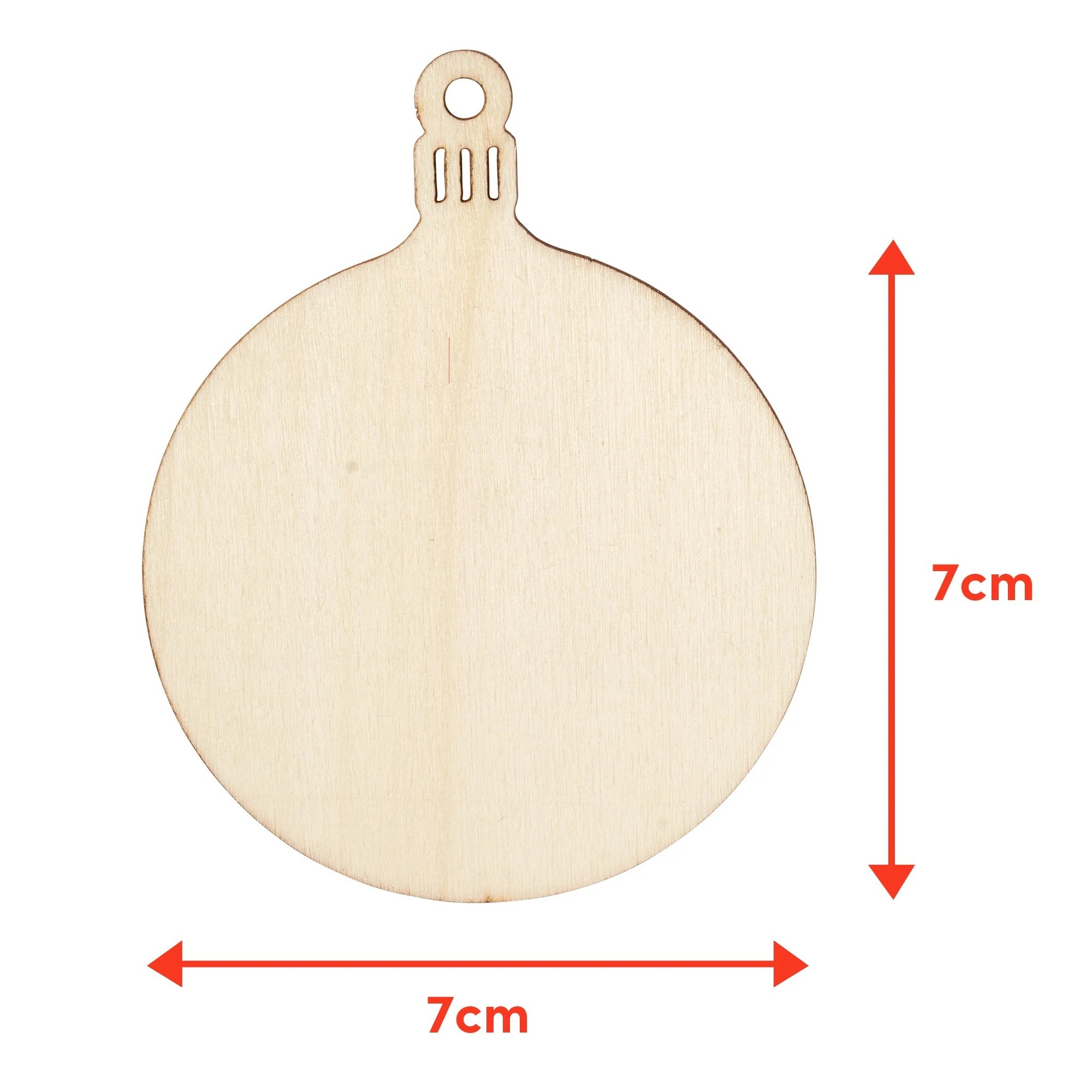 Set of 6 Paintable Wooden Christmas Baubles - DIY Crafts - Vue 8