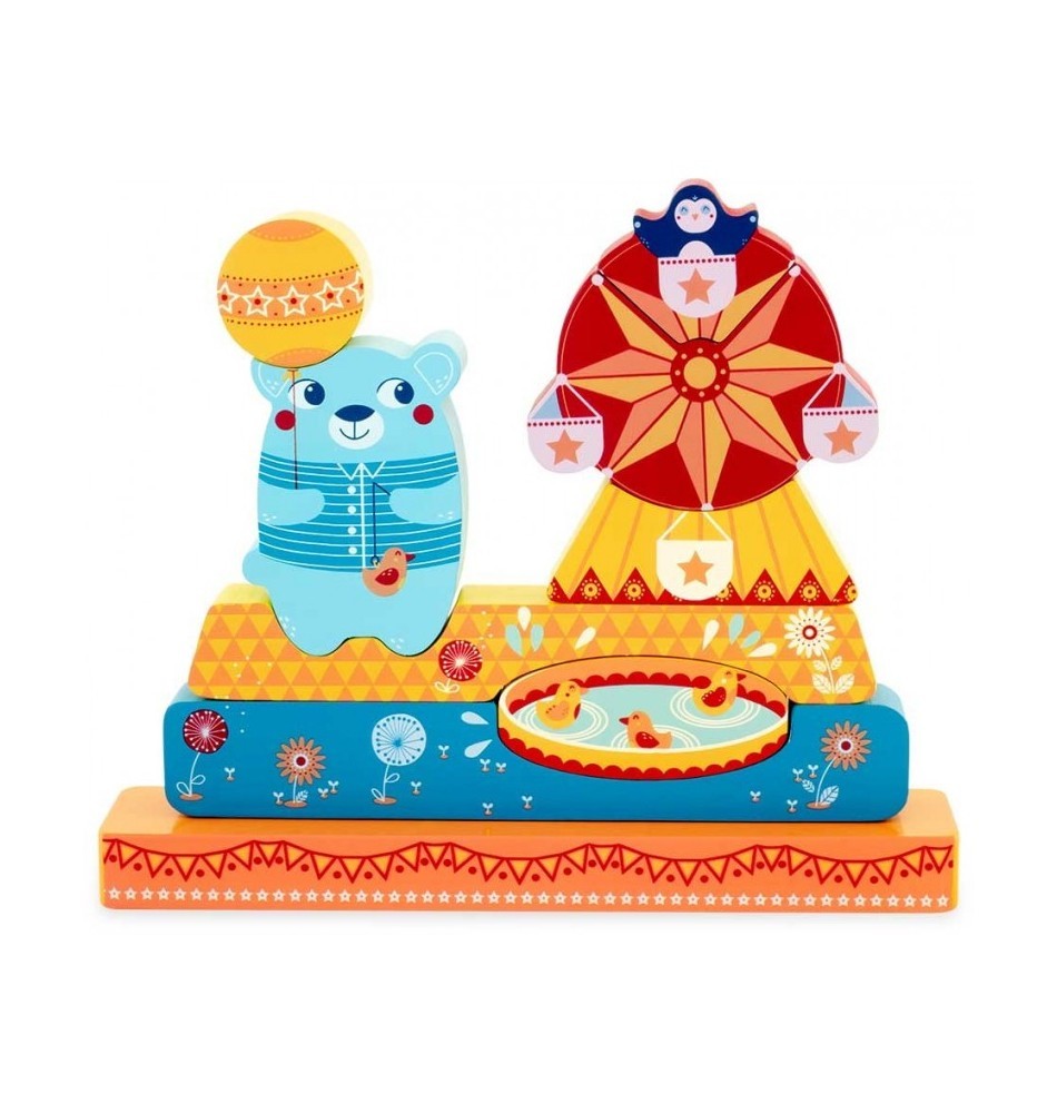 Magnetic Wooden Funfair Carnival Jigsaw Puzzle