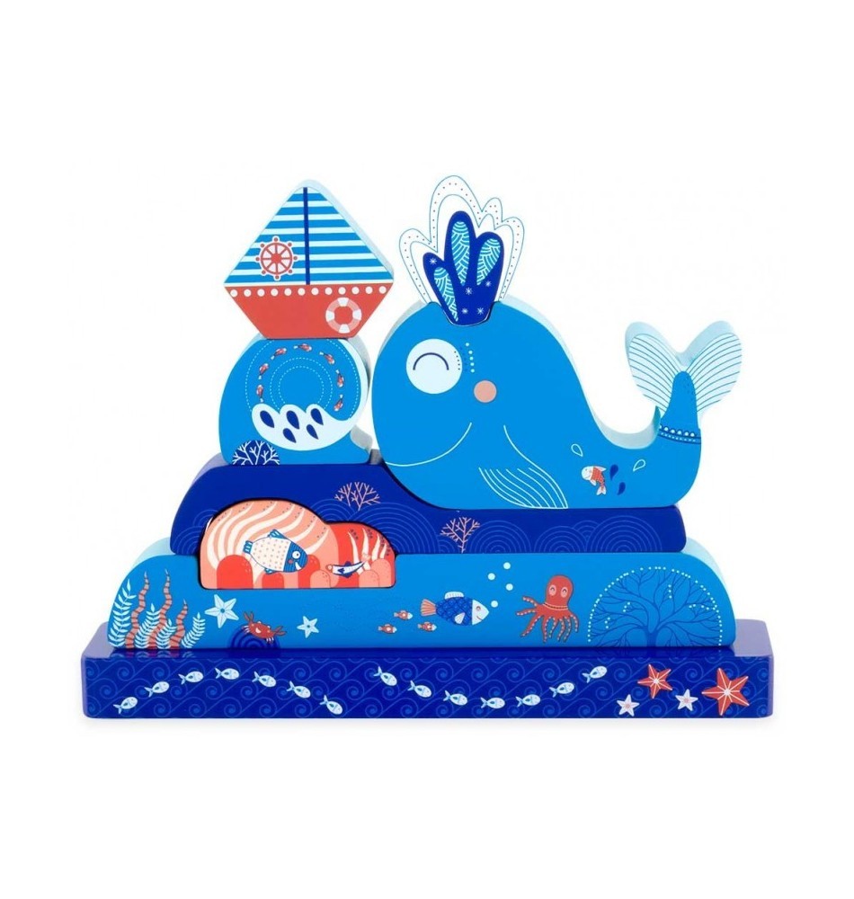 Magnetic Wooden Ocean Whale Jigsaw Puzzle