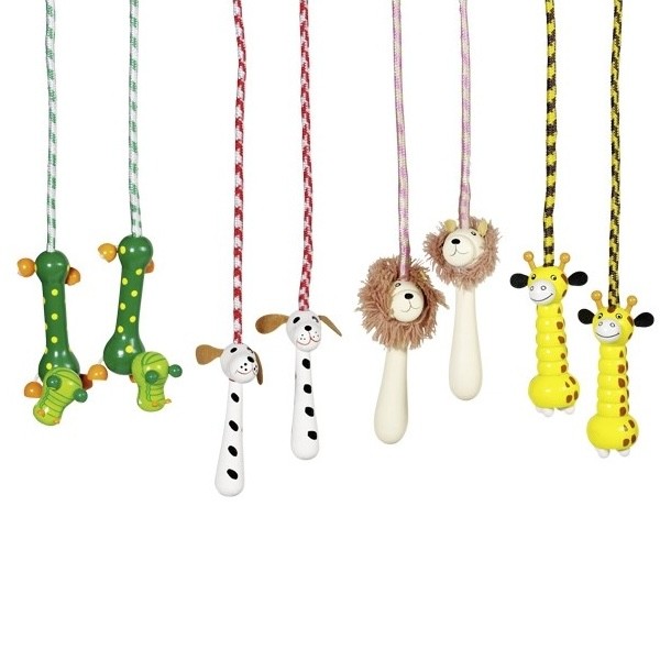 Wooden Animal Handle Children's Skipping Rope