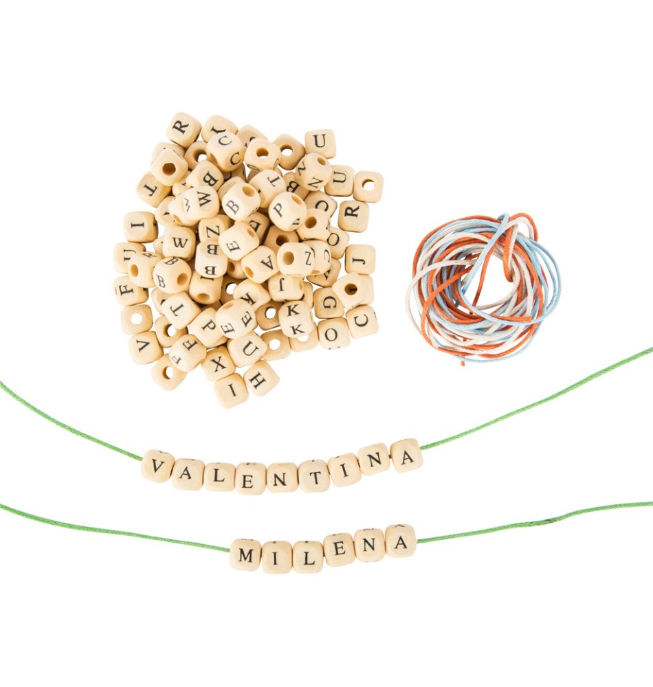 Wooden Alphabet Letter Beads Set - 300 Pieces