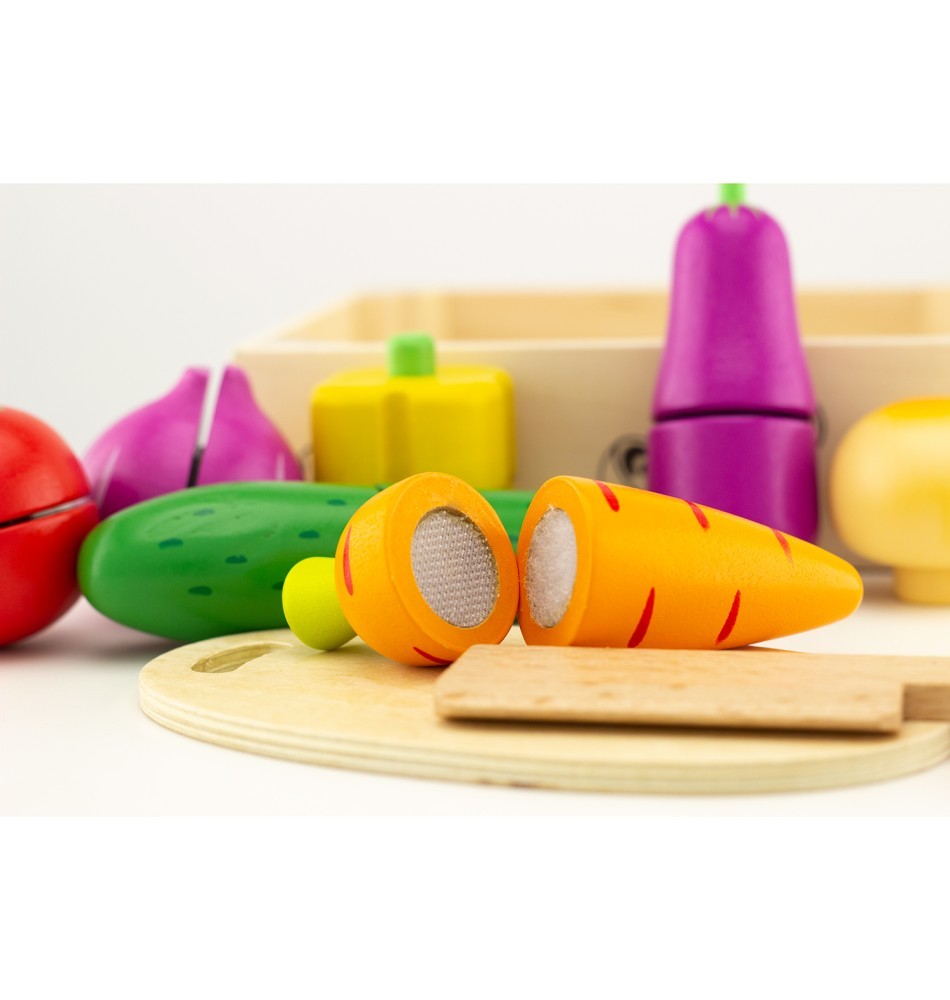 Montessori Wooden Slice & Cut Fruit Set - Vue 12