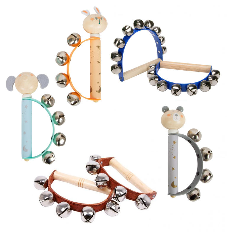 Wooden Baby Jingle Bell Rattle Bracelet