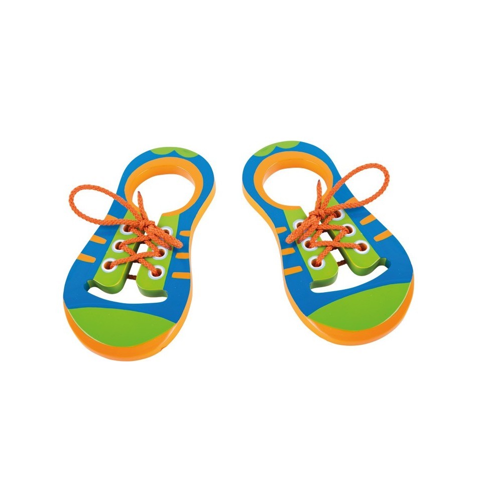 Wooden Shoe Lacing Toy - Learn to Tie Shoelaces