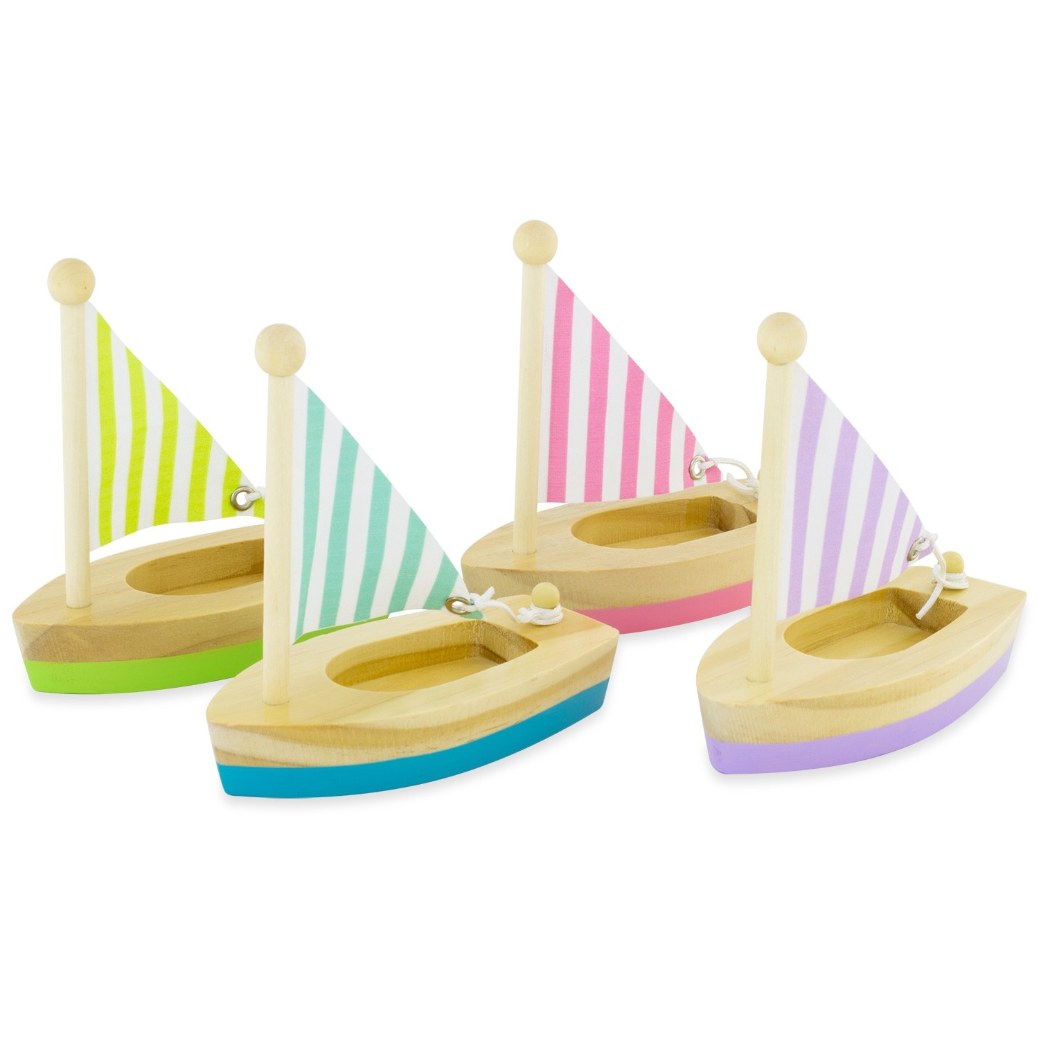 Natural Wooden Sailing Boat Bath & Water Toy