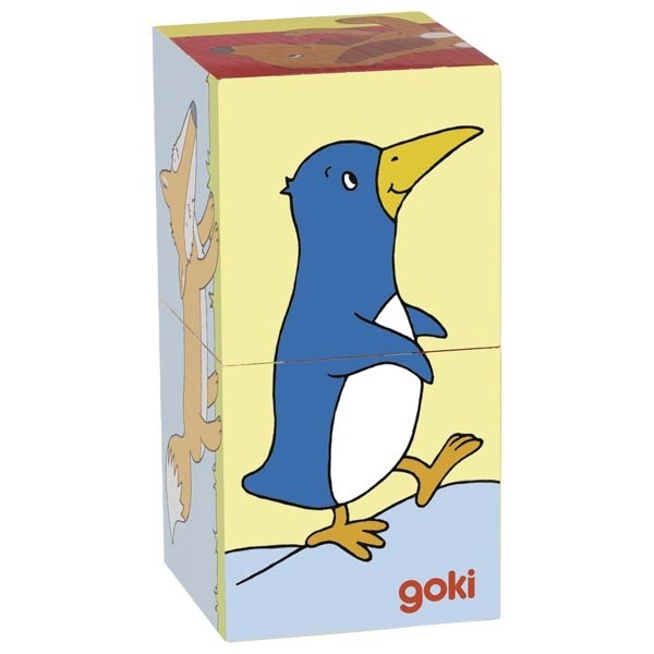 Wooden Animal 2-Cube Puzzle - 6 Animals in 1 - Vue 6