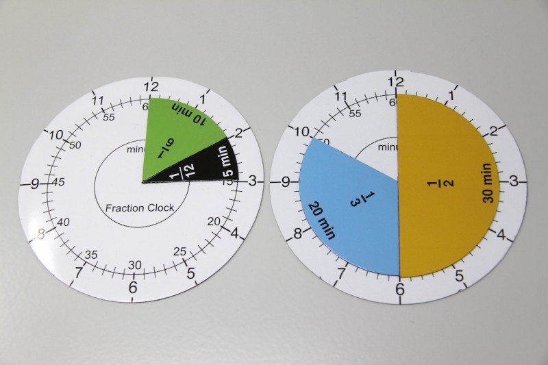 Magnetic Montessori Time & Fraction Clocks - Set of 2 - Vue 8