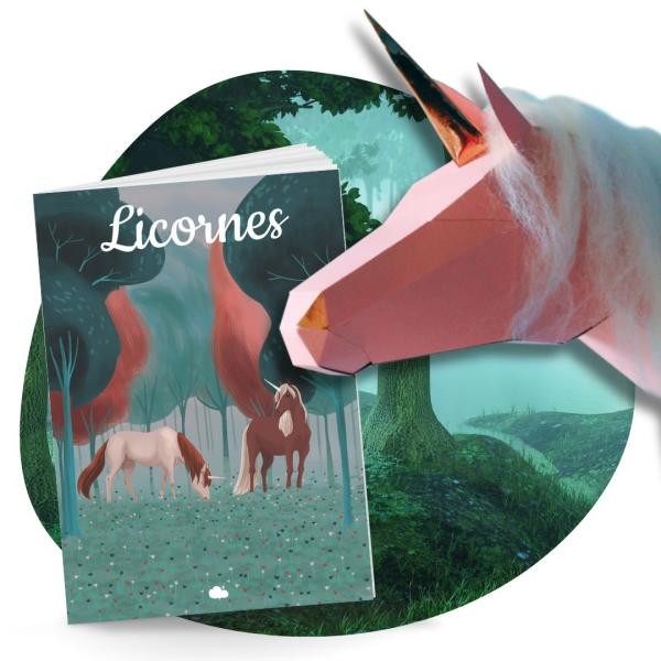Unicorn Wall Trophy 3D Paper Sculpture Craft Kit