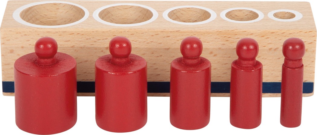 Montessori Cylinder Volume & Weight Blocks - 4 Bases Set - Vue 8