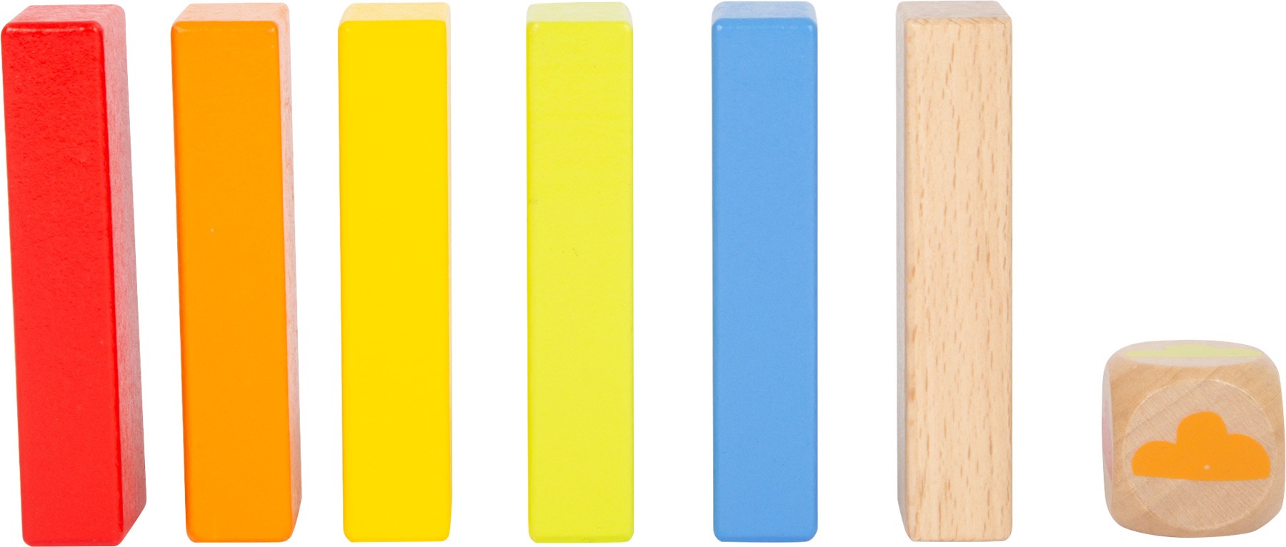 Rainbow Wooden Tumbling Tower & Stacking Game (Pastel Edition) - Vue 4
